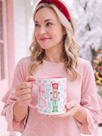 Pink Nutcracker Christmas Mug Wrap Design + 13 Mockups