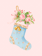 Preppy Pink Christmas Watercolor Clipart Set – 23 PNGs