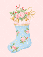 Preppy Pink Christmas Watercolor Clipart Set – 23 PNGs