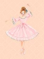 Preppy Pink Christmas Watercolor Clipart Set – 23 PNGs