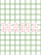Watercolor Pink Gingham Pearl Alphabet Clipart Set