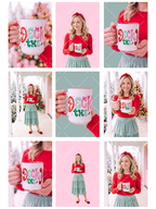 Deck the Halls Preppy Christmas 11 oz Mug Wrap + Styled Mockups