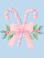 Preppy Pink Christmas Watercolor Clipart Set – 23 PNGs