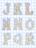 Watercolor Floral Alphabet Clipart – Preppy Letter Set