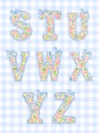 Watercolor Floral Alphabet Clipart – Preppy Letter Set
