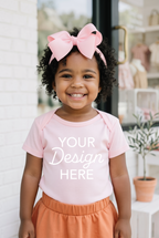 Pink Toddler T-Shirt Mockup | Little Girl Boutique Photo