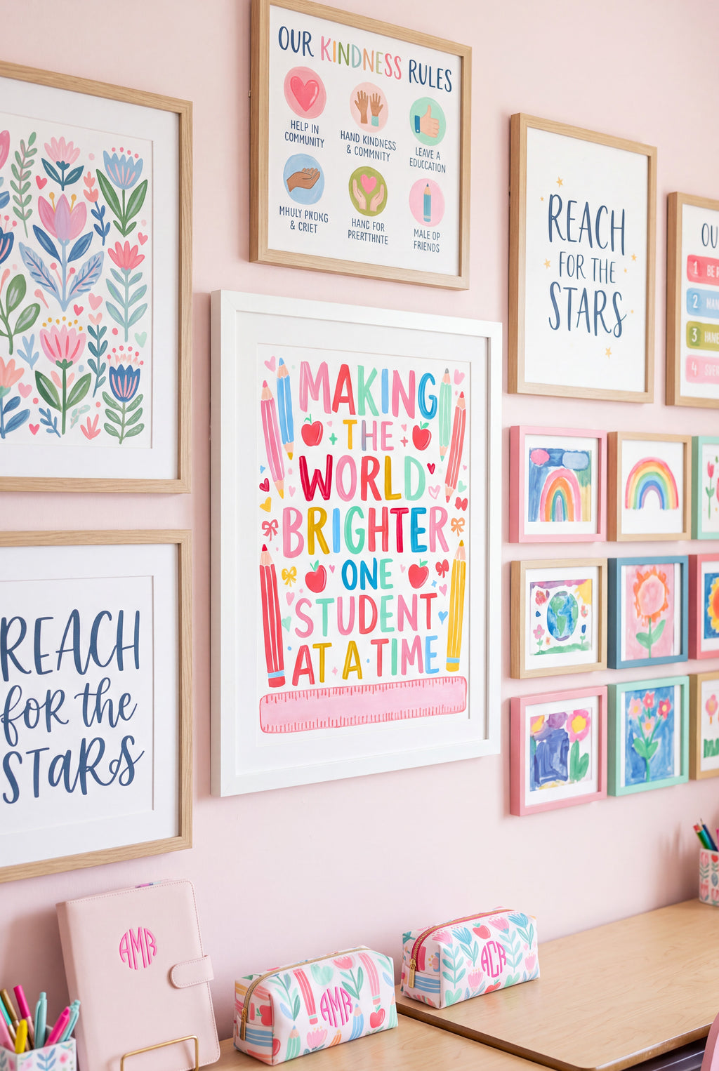 Making the World Brighter Teacher PNG Design