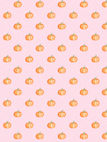 Watercolor Pumpkins on Pink Seamless Pattern
