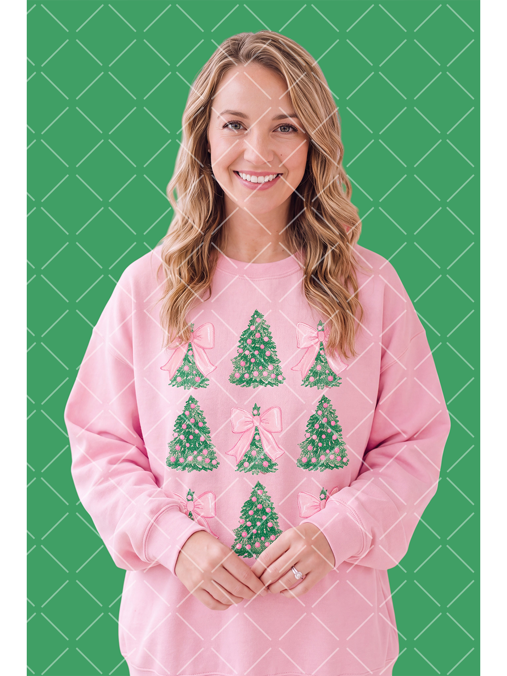 Pink Bow Christmas Tree PNG Design + 13 Styled Mockups