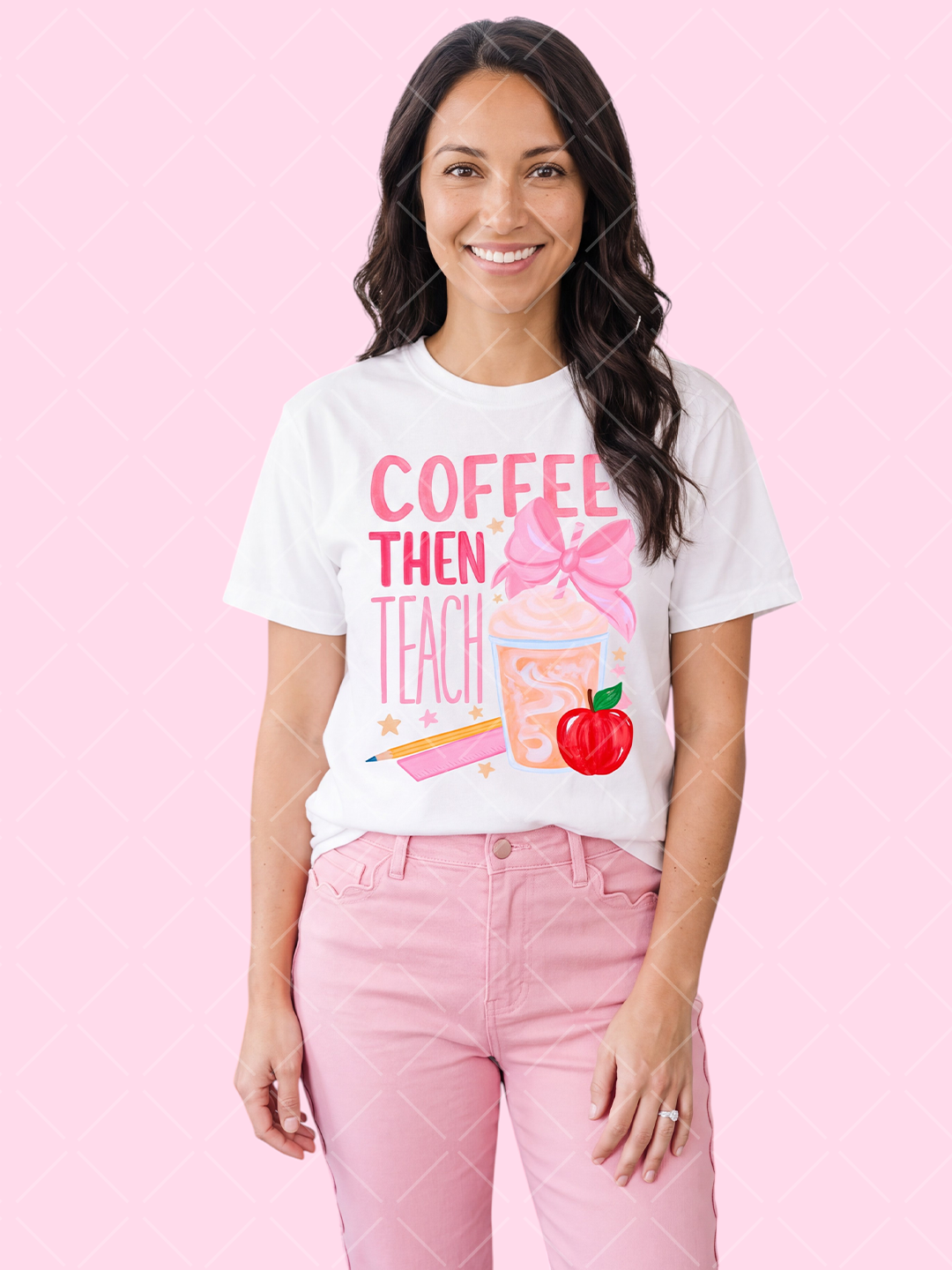 Coffee Then Teach Teacher PNG Design + 9 Styled Mockups