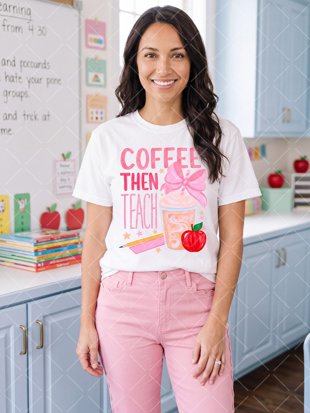 Coffee Then Teach Teacher PNG Design + 9 Styled Mockups