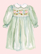 Fall Smocked Children's Clothing Watercolor Clipart Set