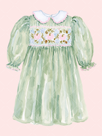 Fall Smocked Children's Clothing Watercolor Clipart Set