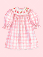 Fall Smocked Children's Clothing Watercolor Clipart Set