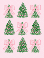Pink Bow Christmas Tree PNG Design + 13 Styled Mockups