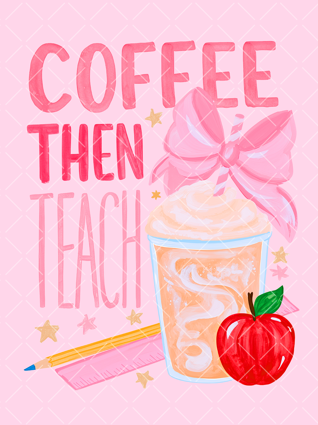 Coffee Then Teach Teacher PNG Design + 9 Styled Mockups