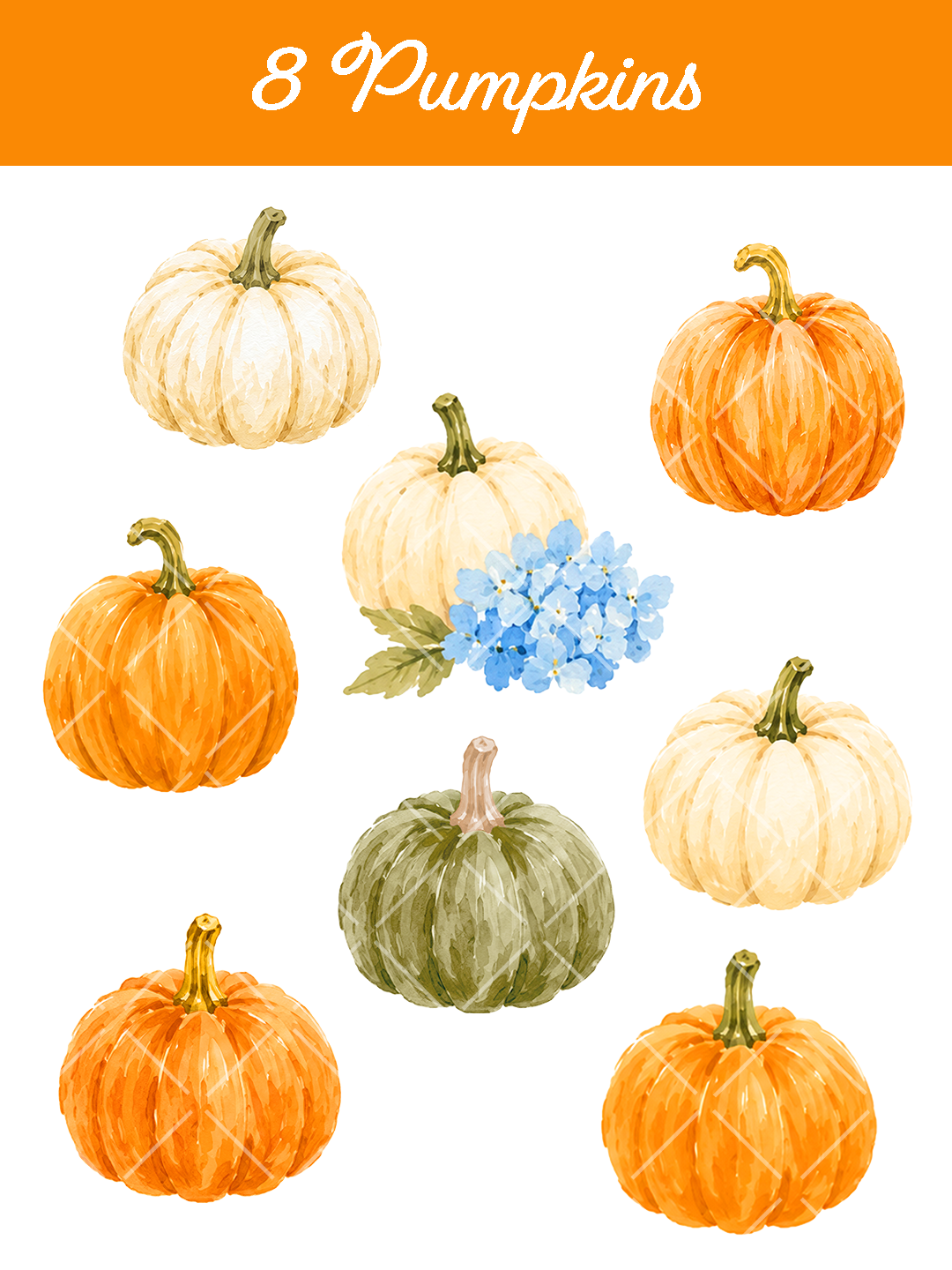 37-Piece Multicultural Grandmillennial Autumn Clipart