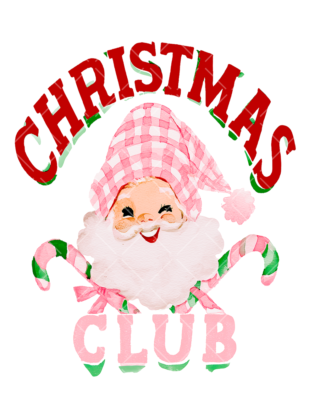 Pink Santa Christmas Club PNG & Mockup Photo Kit