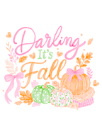 Darling It’s Fall Watercolor Pumpkin PNG Design