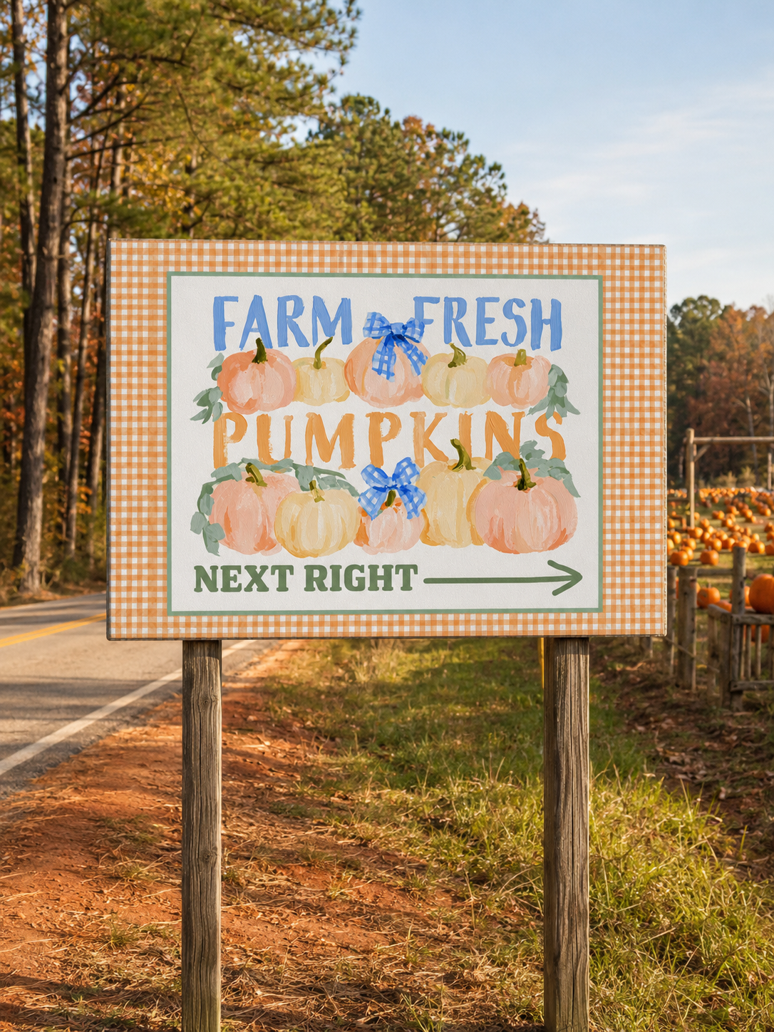 Farm Fresh Pumpkin Patch Extra Large DIGITAL Printable Sign