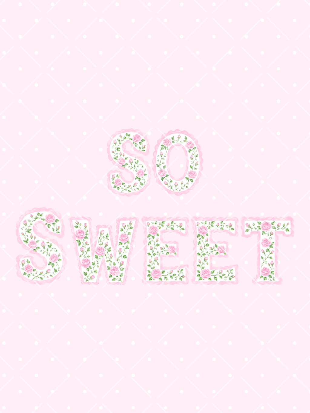 Pink Rose Scallop Floral Alphabet Clipart