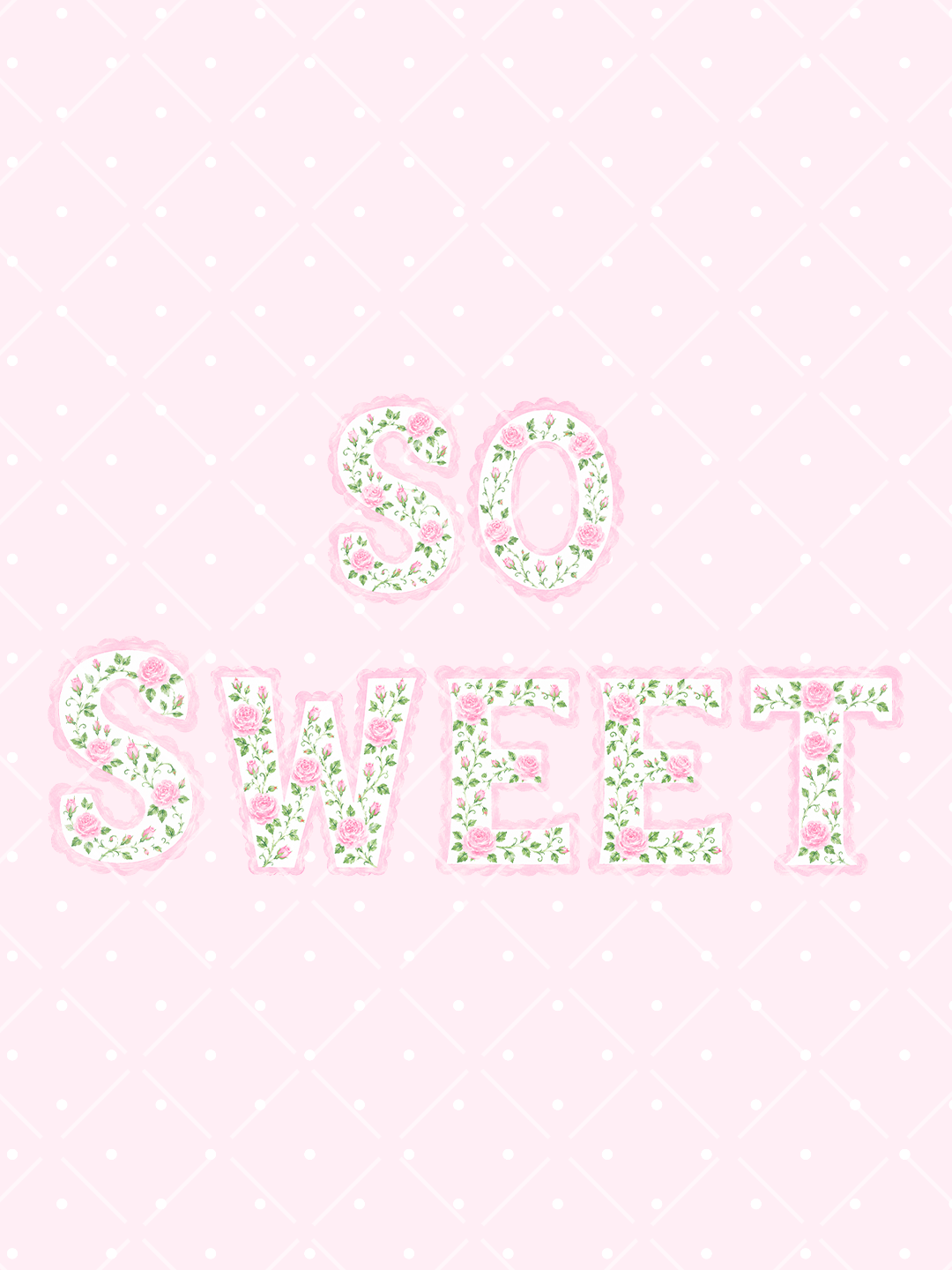 Pink Rose Scallop Floral Alphabet Clipart