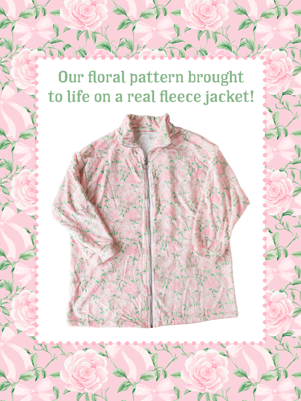 Pink Rose & Bow Watercolor Seamless Pattern