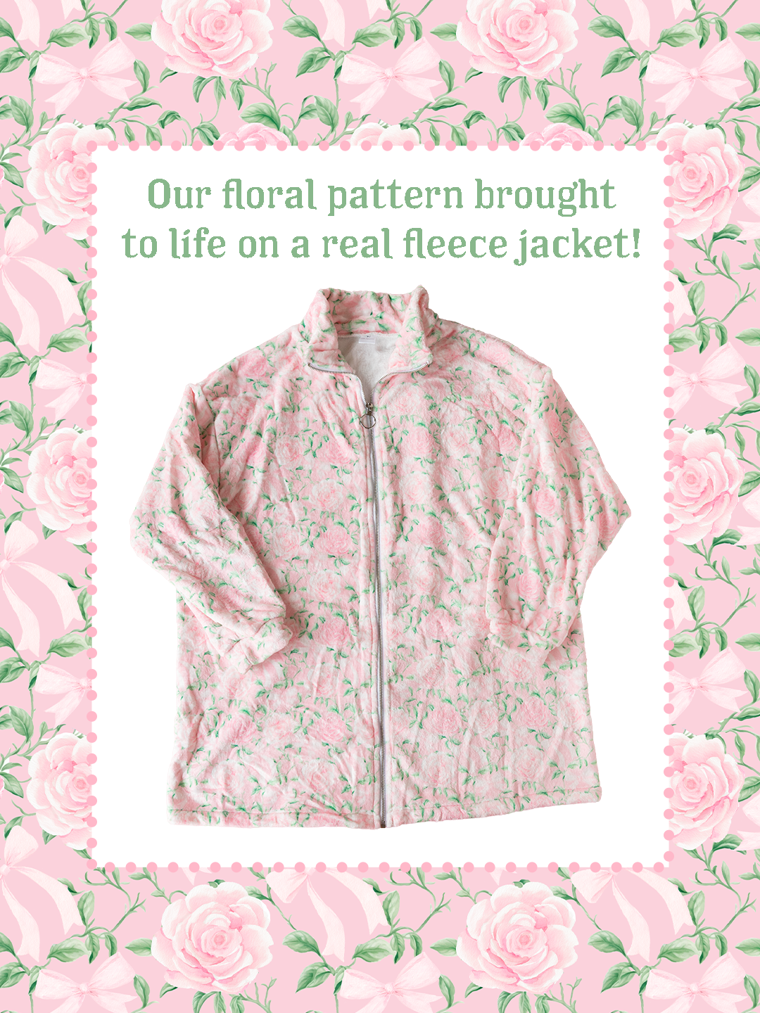 Pink Rose & Bow Watercolor Seamless Pattern