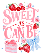 Sweet as Can Be Watercolor Valentine PNG Design
