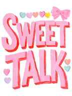 Sweet Talk Watercolor Valentine PNG Design