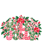 Holly Jolly Watercolor Floral Christmas PNG Design
