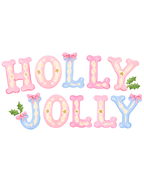 Holly Jolly Pink Christmas Cookie PNG Design
