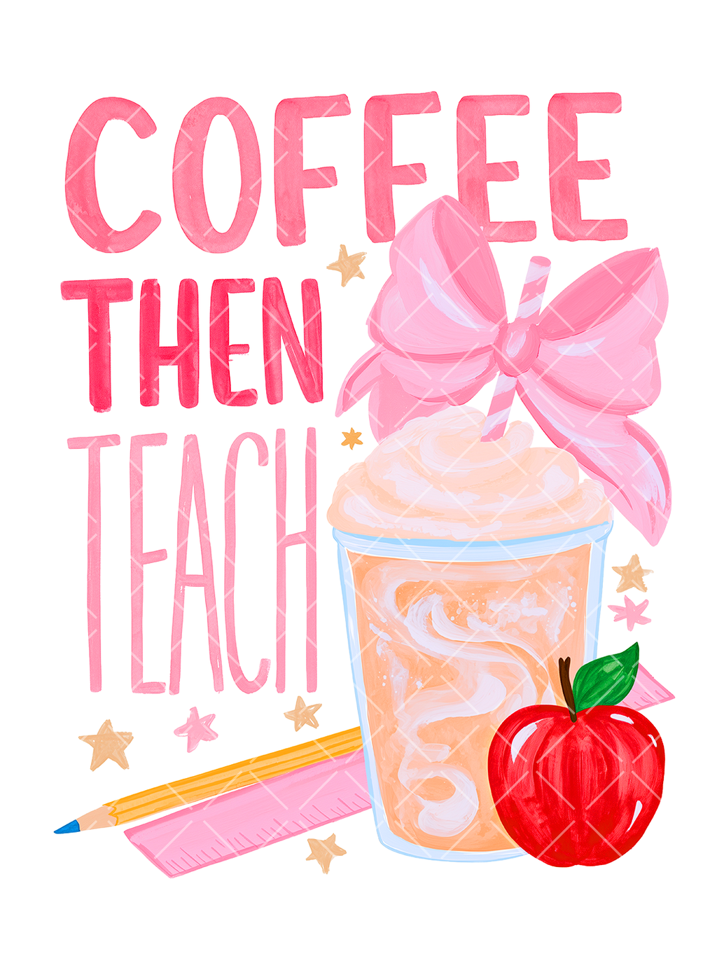 Coffee Then Teach Teacher PNG Design + 9 Styled Mockups