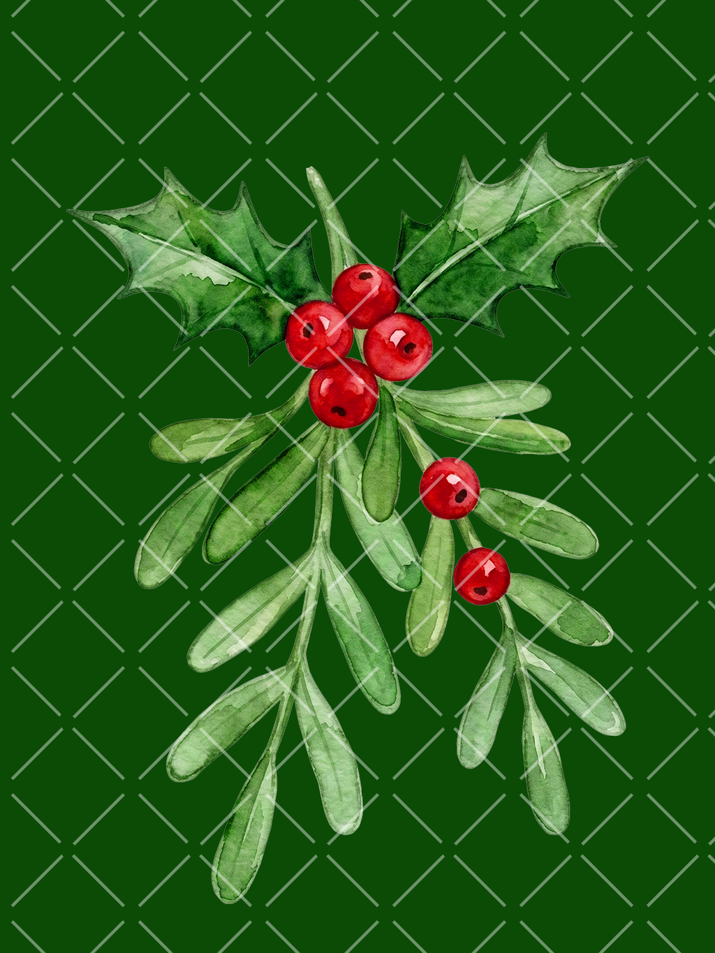 Red Velvet Equestrian Christmas Watercolor Clipart Set