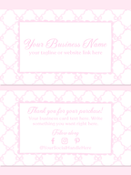 Pink Bow Business Card Template – Layered PSD