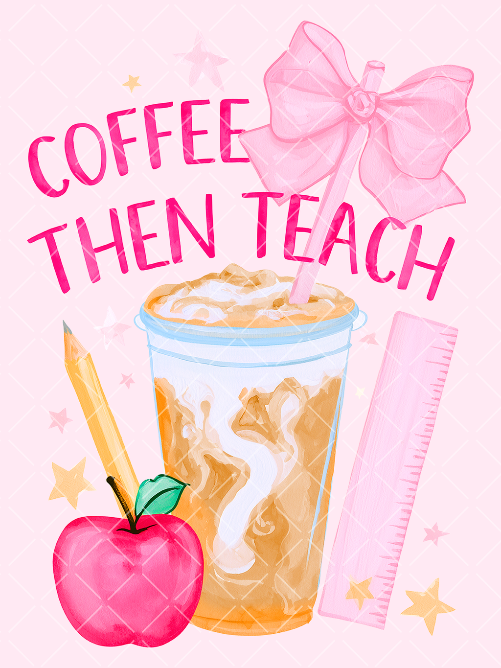 Coffee Then Teach Teacher PNG Graphic + Styled Mockups