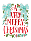 A Very Merry Christmas Bow PNG Design