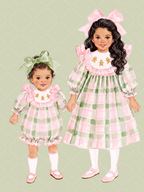 Multicultural Christmas Sisters Watercolor Clipart Set