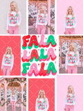 Fa La La Retro Christmas PNG Design + Styled Mockups