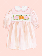 Fall Smocked Children's Clothing Watercolor Clipart Set
