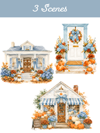 37-Piece Multicultural Grandmillennial Autumn Clipart