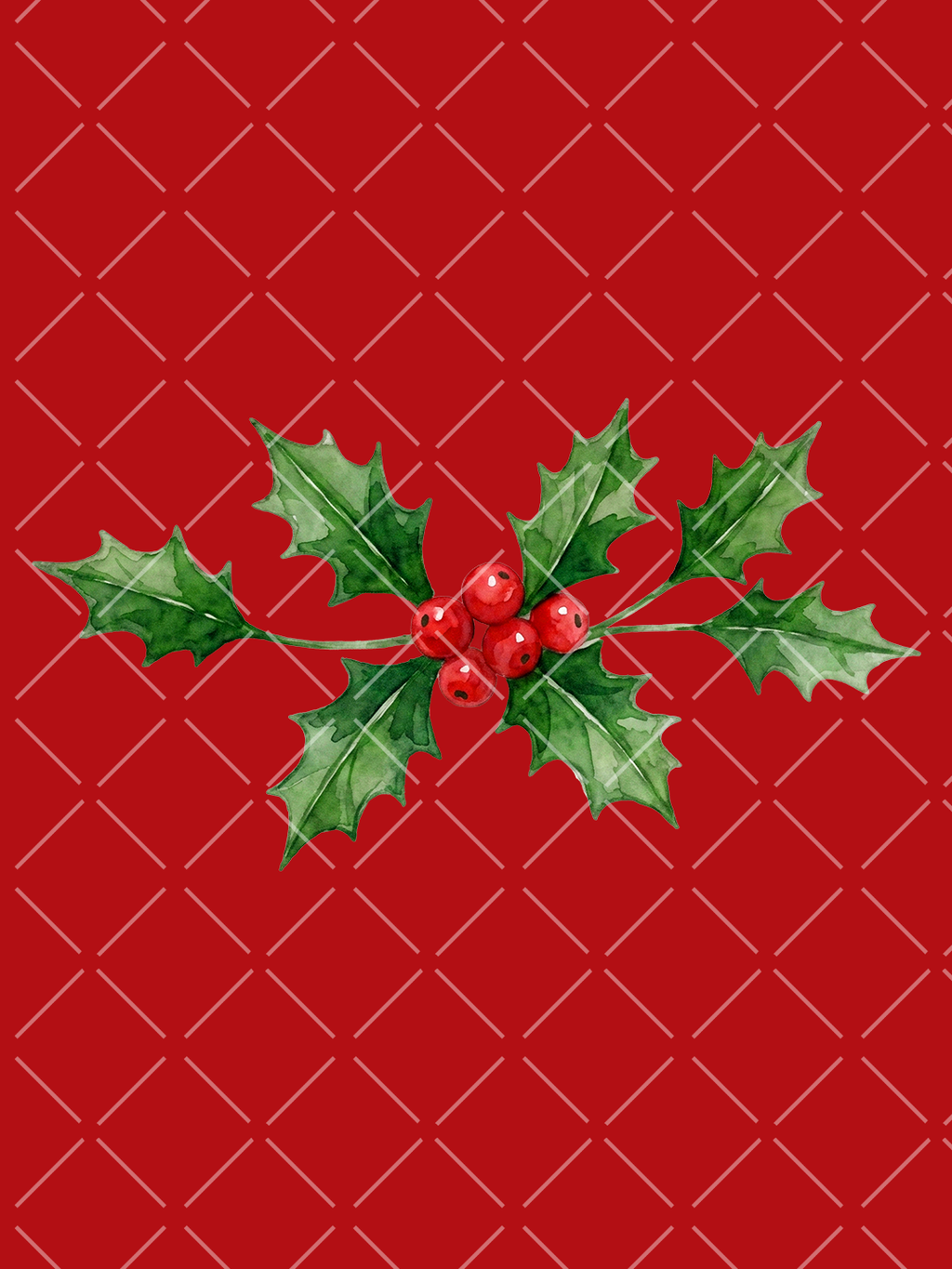 Red Velvet Equestrian Christmas Watercolor Clipart Set
