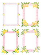 Magical Pink Lemonade Unicorns Watercolor Clipart Pack