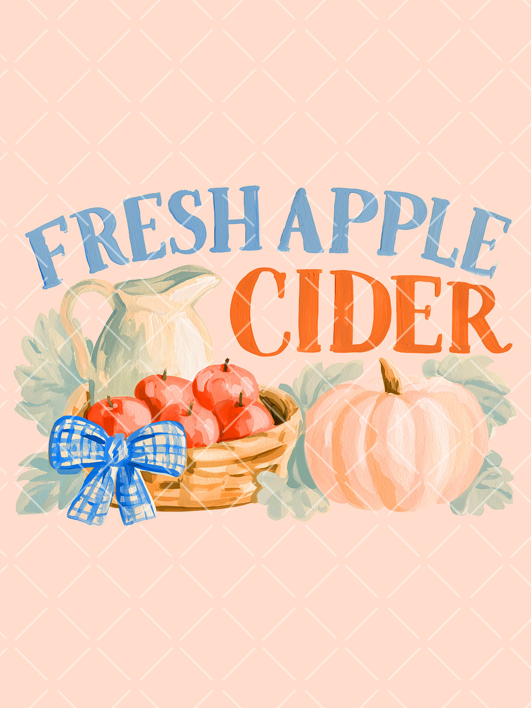 Fresh Apple Cider Extra Large Watercolor PNG Clipart