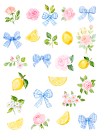 Magical Pink Lemonade Unicorns Watercolor Clipart Pack