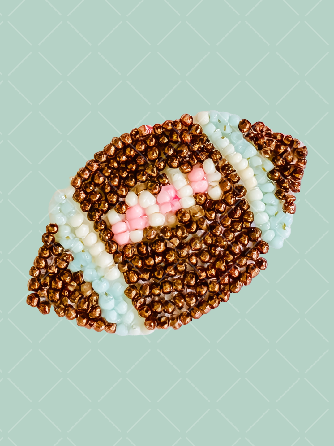 Pink Beaded Football Gameday Clipart Bundle