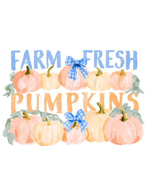 Farm Fresh Pumpkins Watercolor PNG Clipart