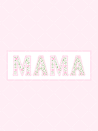 Floral MAMA PNG Design with Pink Scalloped Letters & 4K Mockup