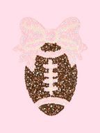 Pink Beaded Football Gameday Clipart Bundle