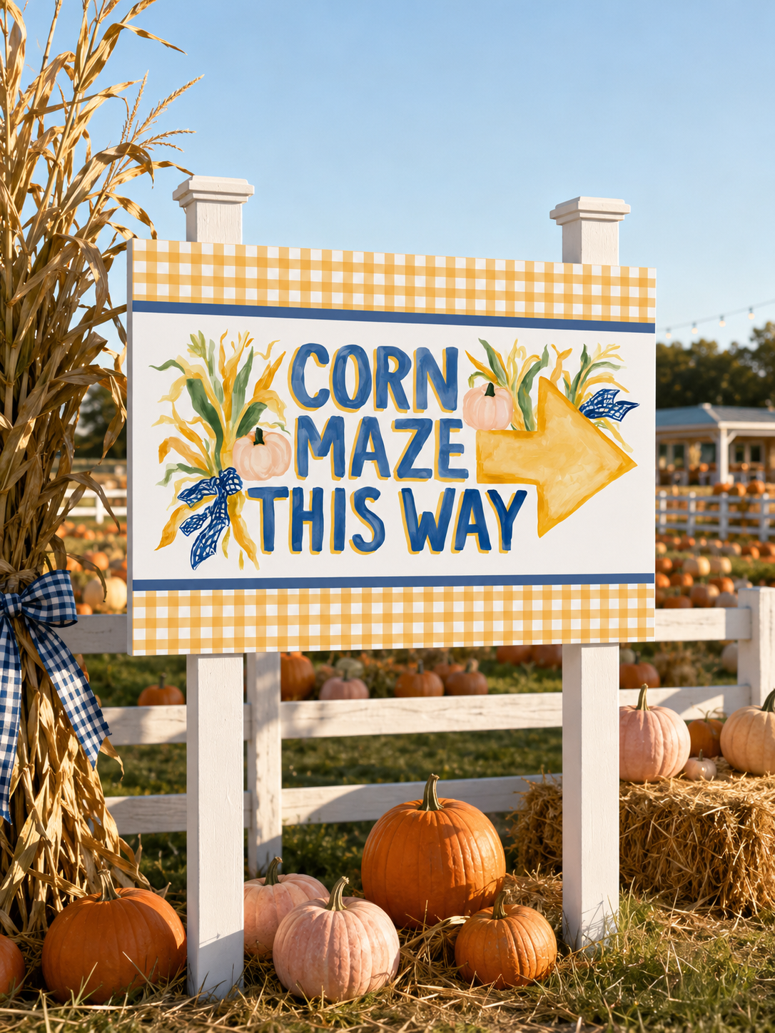 Corn Maze This Way Printable Fall Directional Sign